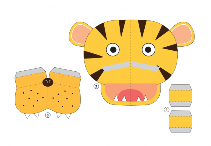 ​Объемная открытка "Тигр"