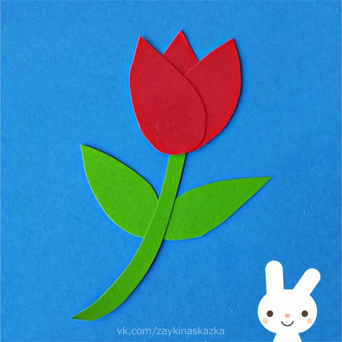 ​Тюльпаны из цветной бумаги