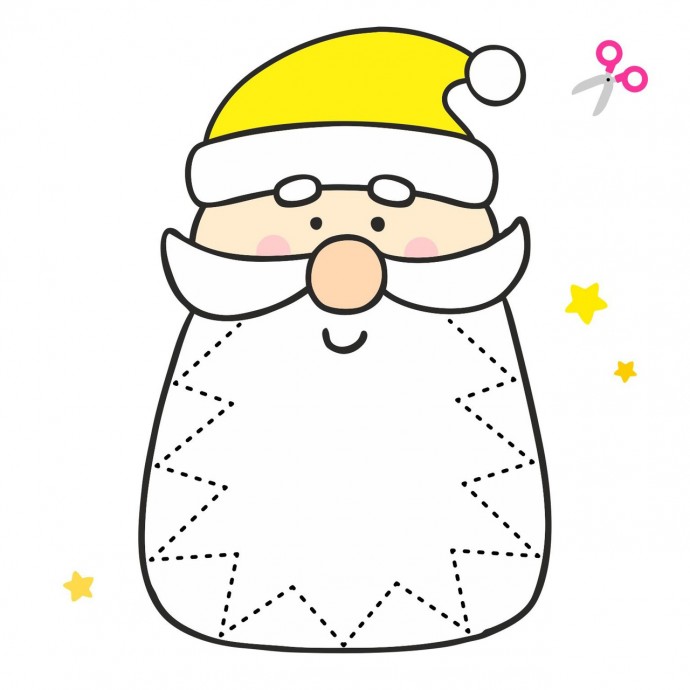 Вырезаем разной формы бороды у гномиков Вырезаем разной формы бороды у гномиков