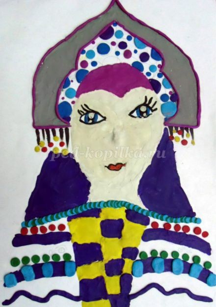 Пластилинография "Снегурочка": часть 2