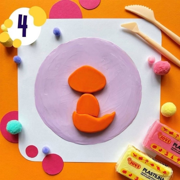 Рисуем пластилином лисичку Рисуем пластилином лисичку