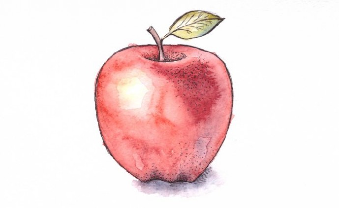 ​Рисуем с детьми наливное яблочко