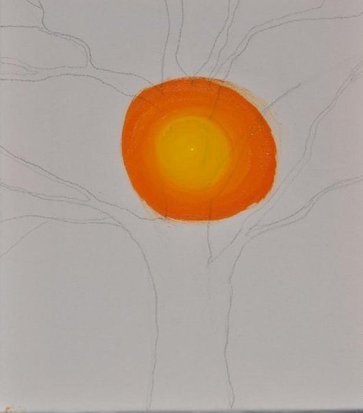 ​Рисунок "Дерево на закате"