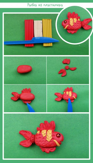 Веселая лепка из пластилина: обитатели вод