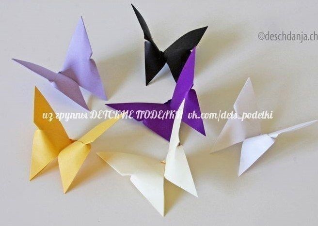 ​Бабочки в технике оригами