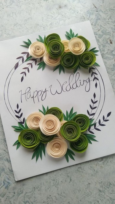 Открытка с объёмными цветами Открытка с объёмными цветами