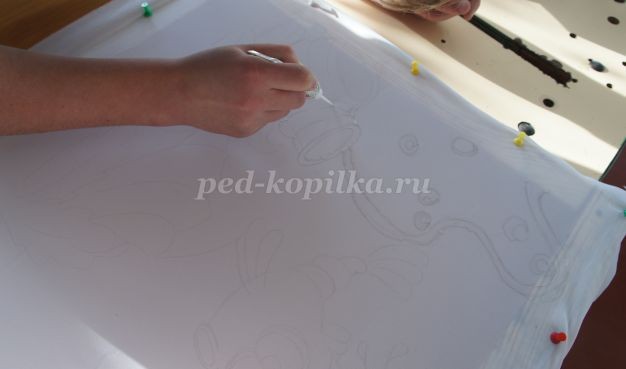 Холодный батик "Подводное царство": мастер-класс