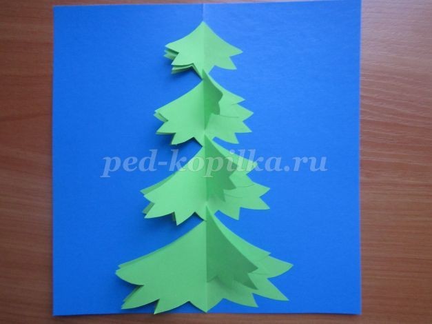 ​Объёмная ёлочка из бумаги: мастер-класс, часть 2