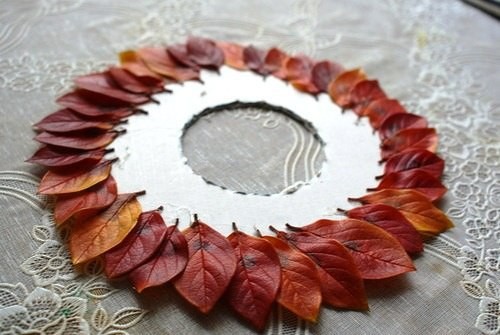 Осенний венок для декора на стену