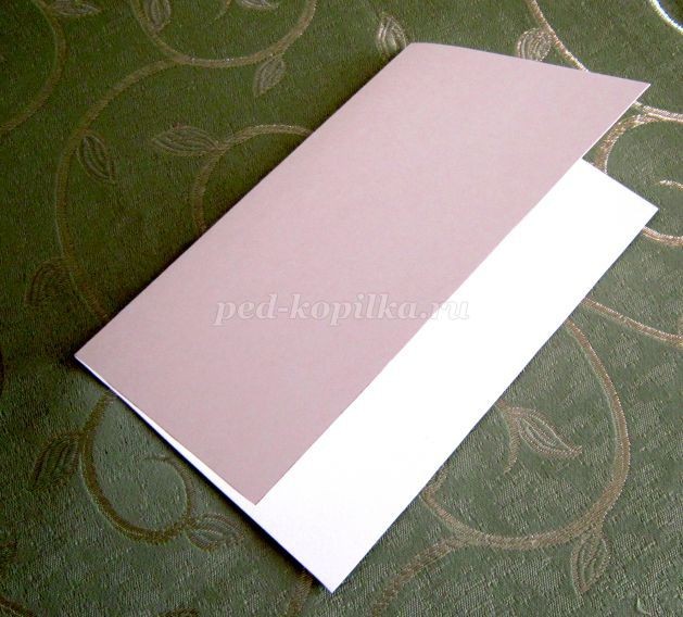 ​Открытка детскими руками в технике скрапбукинг: часть 1