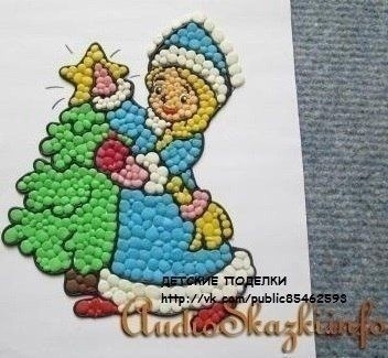 Пластилиновая мозаичная аппликация