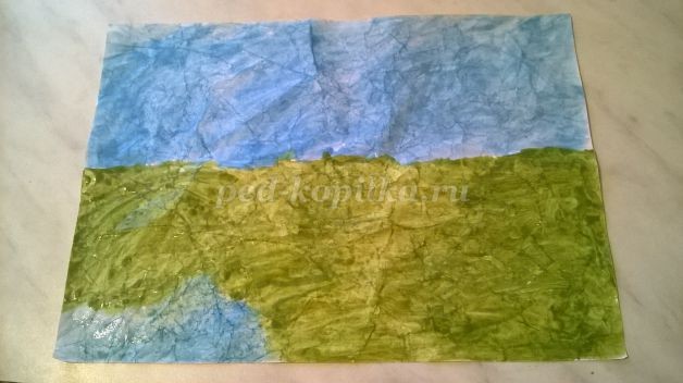 Рисование на мятой бумаге