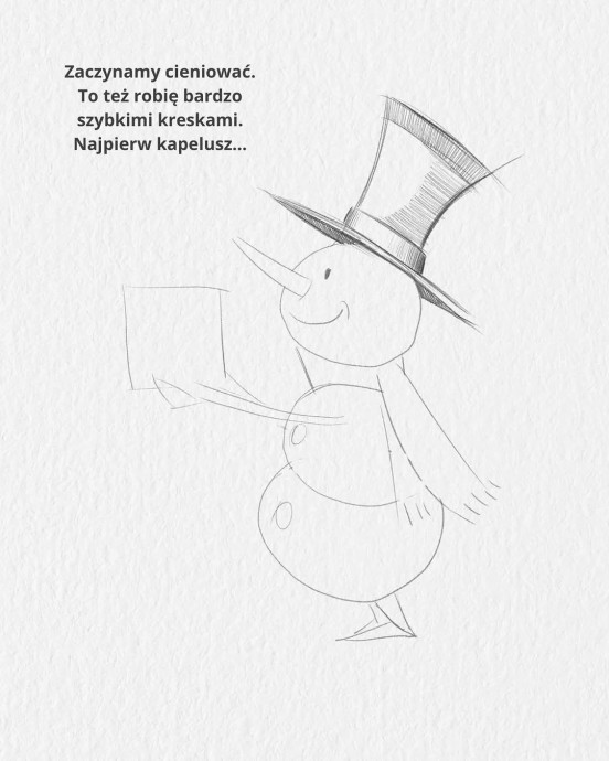 Рисуем щедрого снеговика с подарками Рисуем щедрого снеговика с подарками