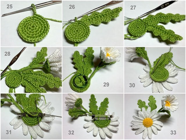 Вяжем прелестные ромашки