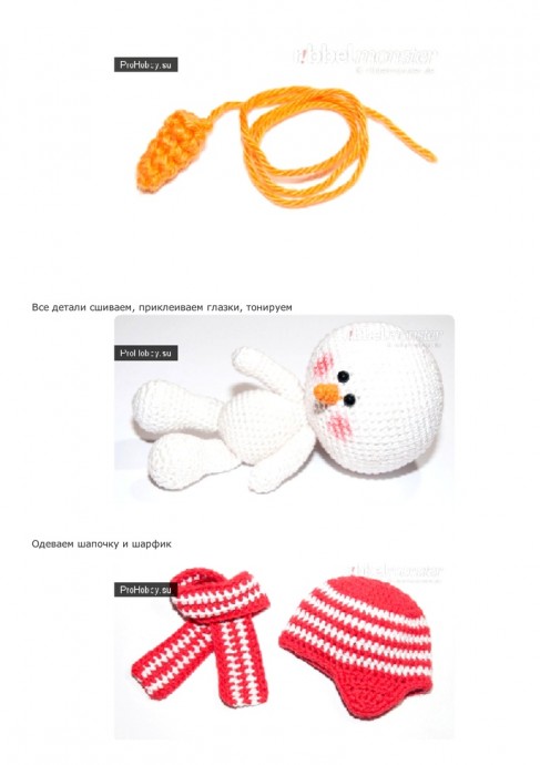 Милый снеговичок в шапочке Милый снеговичок в шапочке