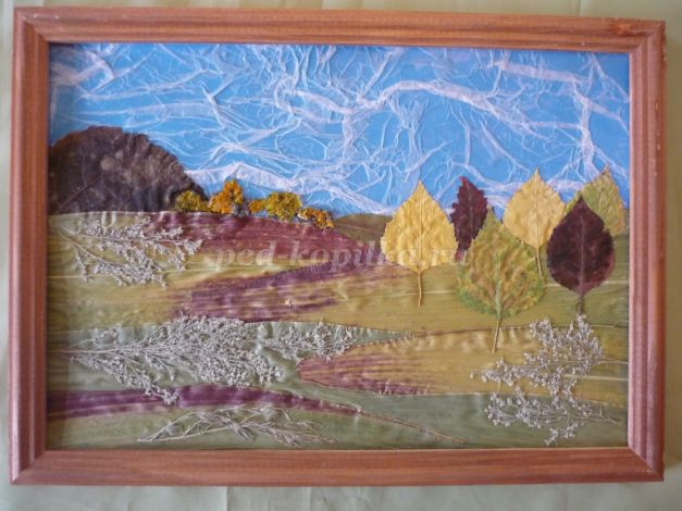 Пейзаж из осенних листьев: мастер-класс, часть 3 Пейзаж из осенних листьев: мастер-класс, часть 3