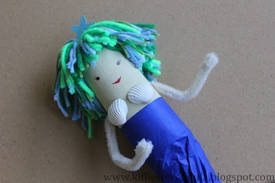 Русалочки из картонных втулок