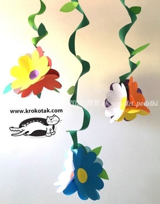 Спиральная цветочная гирлянда