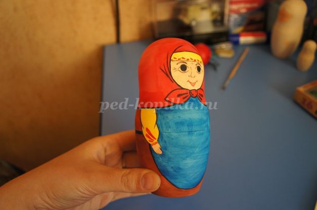 Роспись матрешек по сказке "Репка": мастер-класс, часть 3