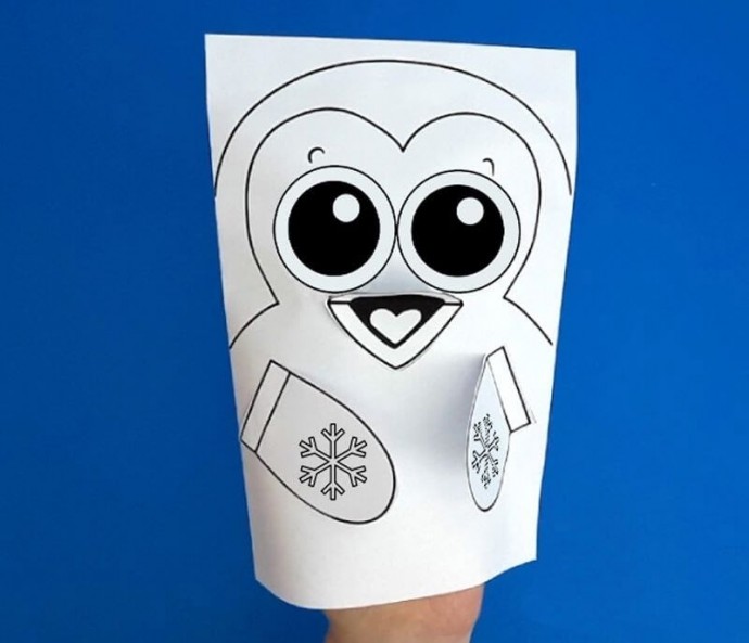 ​Пингвинчик из бумаги