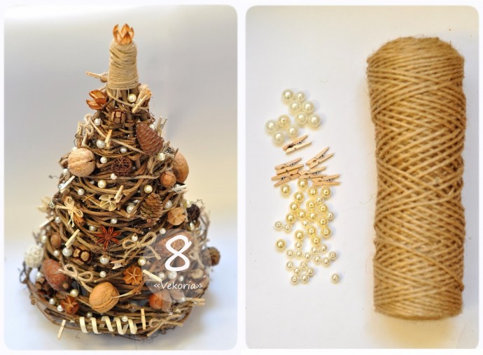 Создаем елочку из веточек Создаем елочку из веточек