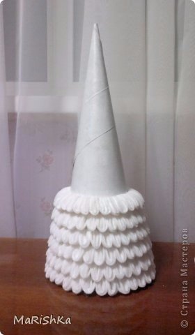 Ёлочка из ватных дисков Ёлочка из ватных дисков