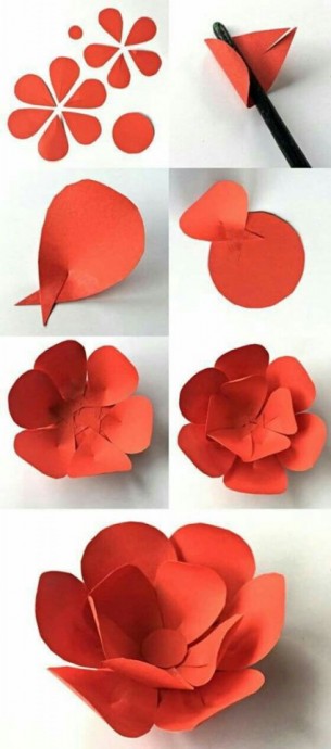 ​Чудесные букетики цветов из бумаги