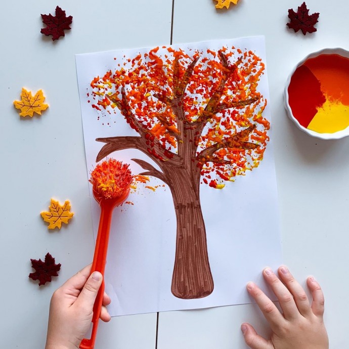 Крона осеннего дерева