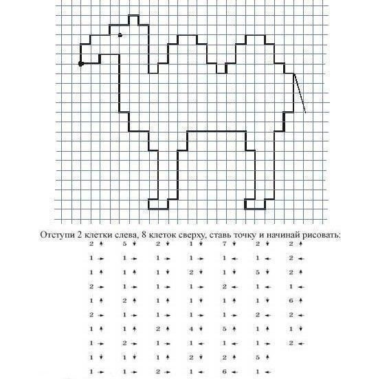 Увлекательное рисование по клеточкам
