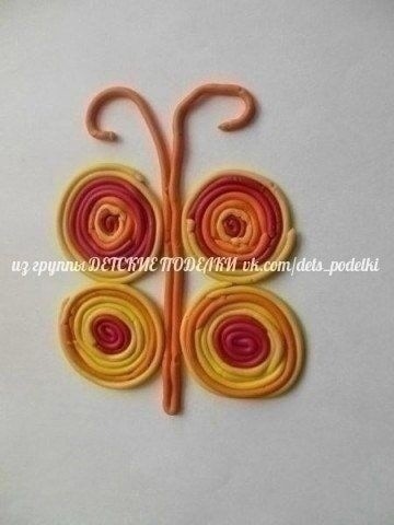 ​Идеи аппликаций из пластилиновых жгутиков