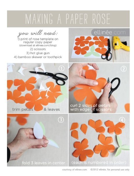 Милые цветочки из бумаги Милые цветочки из бумаги