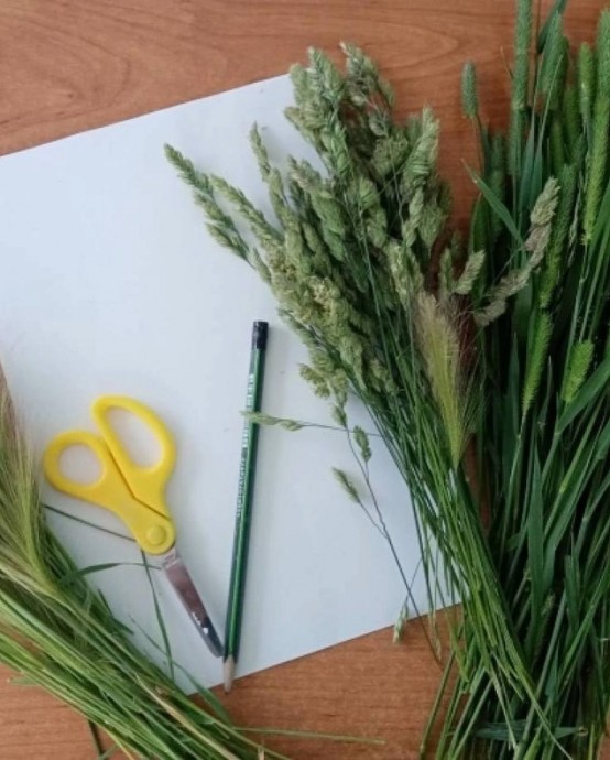 ​Осенний ежик с колосками