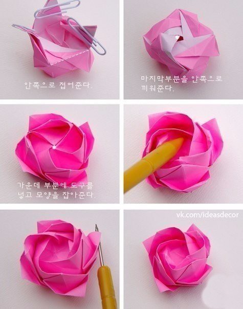 Сложные розы из бумаги