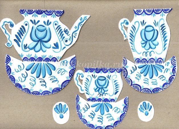 Чайный сервиз из бумаги: часть 2 Чайный сервиз из бумаги: часть 2