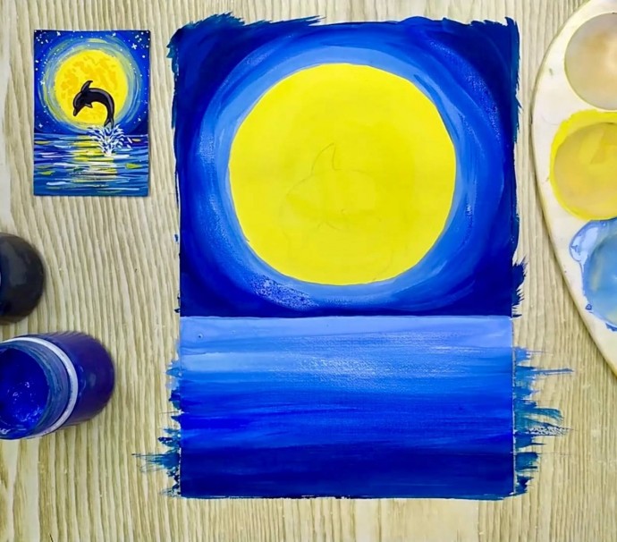 ​Дельфин на закате