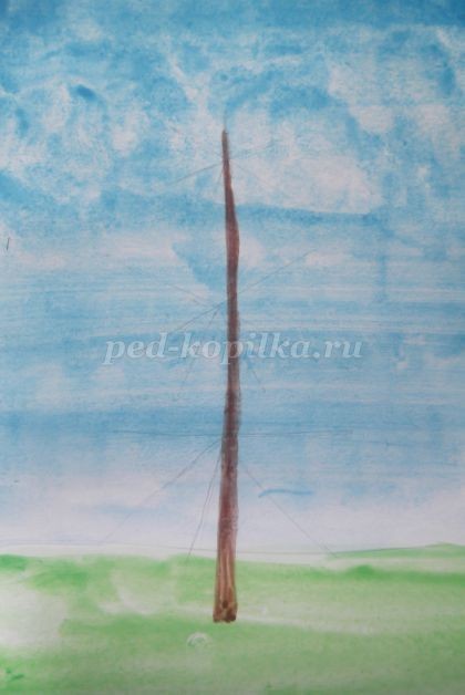 Как нарисовать ель акварелью: часть 1