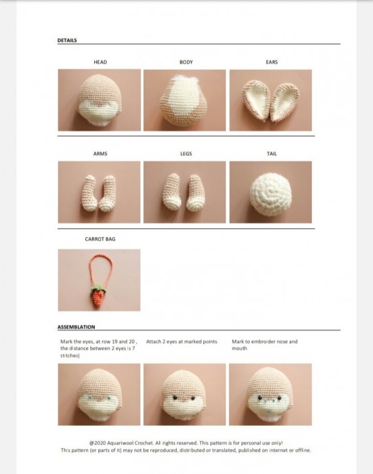 Вязаный зайчонок Вязаный зайчонок