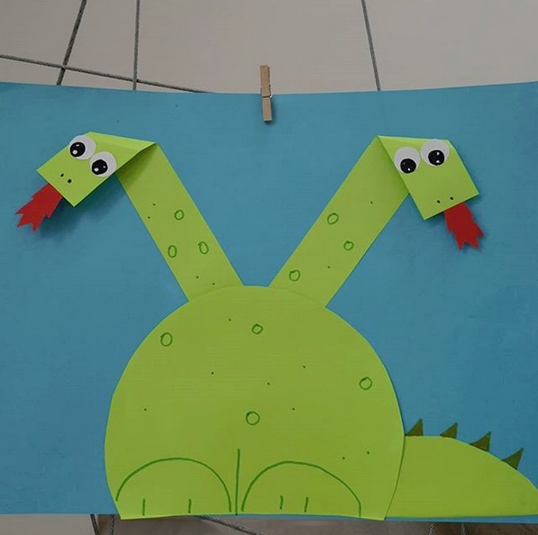 Двухголовый объемный дракон Двухголовый объемный дракон