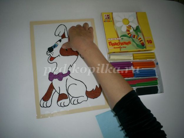 ​Пластилинография: собака