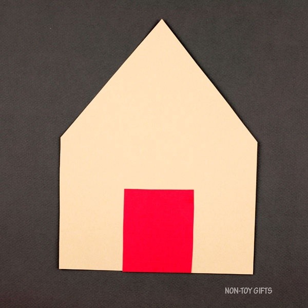 Домик из цветной бумаги Домик из цветной бумаги