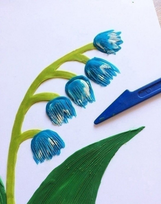 ​Оригинальный способ нарисовать ландыши