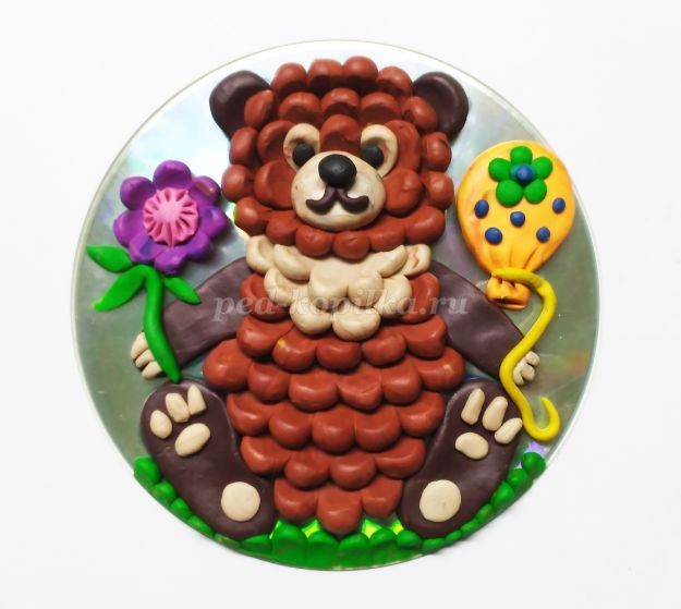 Пластилинография "Медвежонок": часть 3 Пластилинография "Медвежонок": часть 3