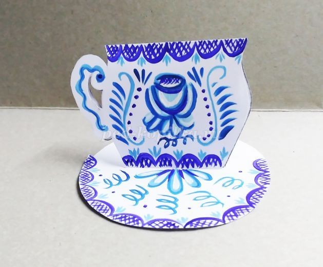 Чайный сервиз из бумаги: часть 2 Чайный сервиз из бумаги: часть 2