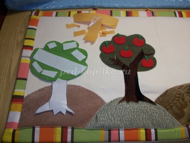 Развивающий коврик-панно "Времена года": мастер-класс, часть 3