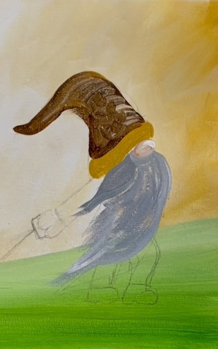 ​Гном с тыквой