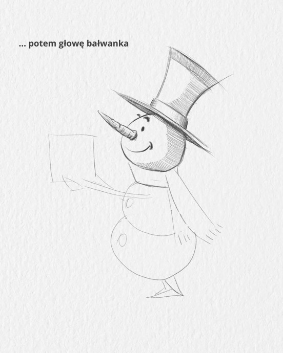 Рисуем щедрого снеговика с подарками Рисуем щедрого снеговика с подарками