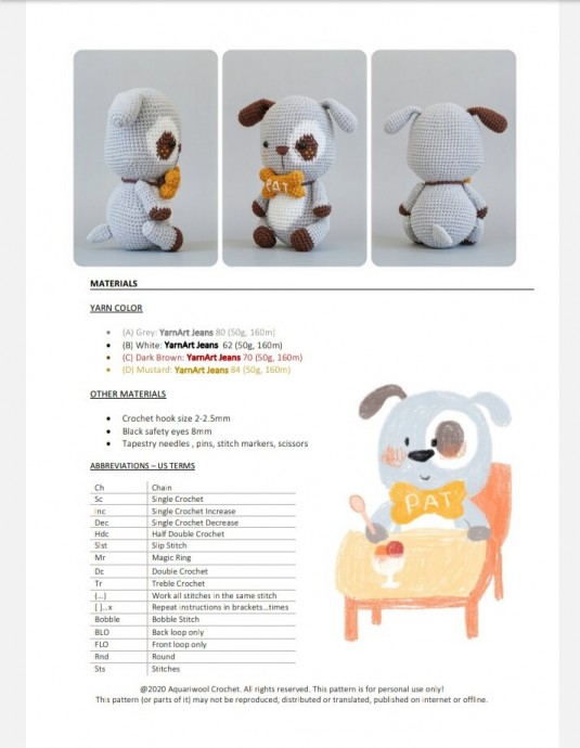 Вязаный пёсик Вязаный пёсик