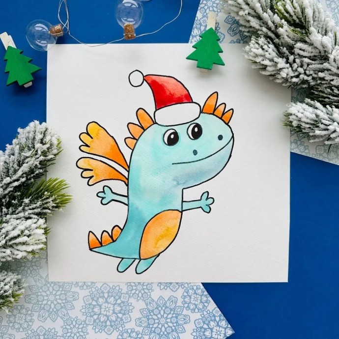 Рисуем дракончика Рисуем дракончика