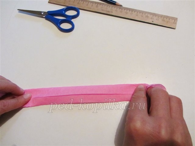 Георгины из гофрированной бумаги: мастер-класс