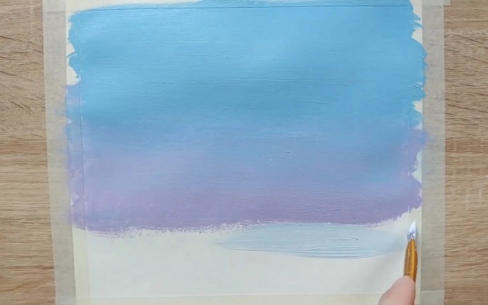 Рисуем снежный лес